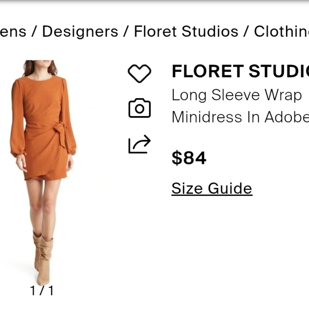 Floret Studios Long Sleeve Wrap Dress - Picture 9 of 9
